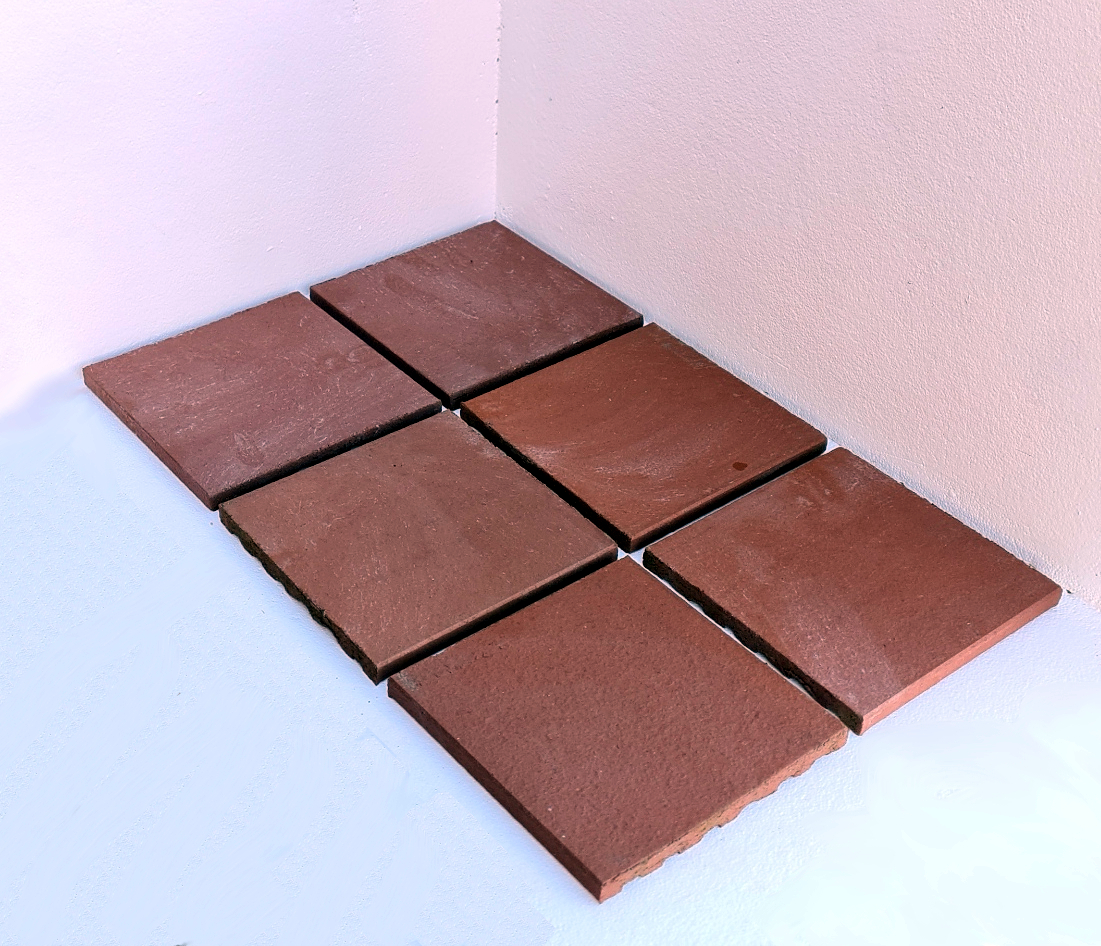 Red Square Quarry tiles laid in square pattern