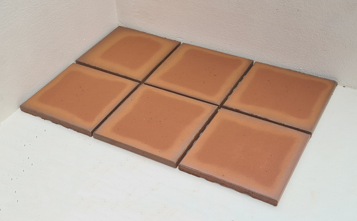 Flame Square 6 inch Quarry Tiles